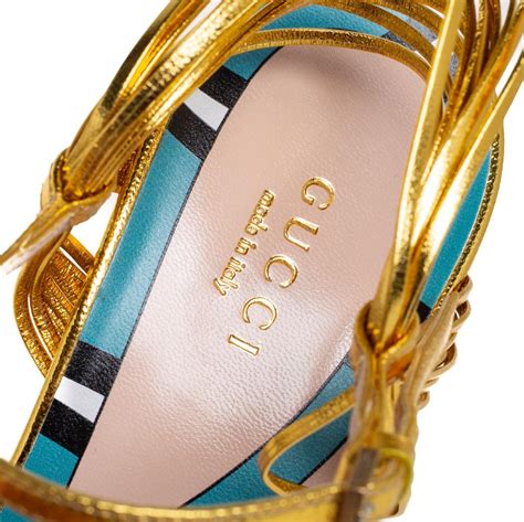 Gucci Allie Knot Leather Sandals 